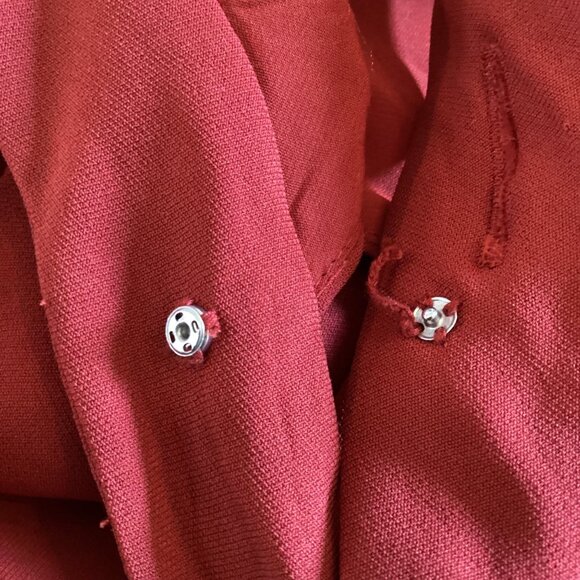 Theory Espere Dress Size 2 NWT Admiral Tie Neck A-Line Red - Picture 4 of 10